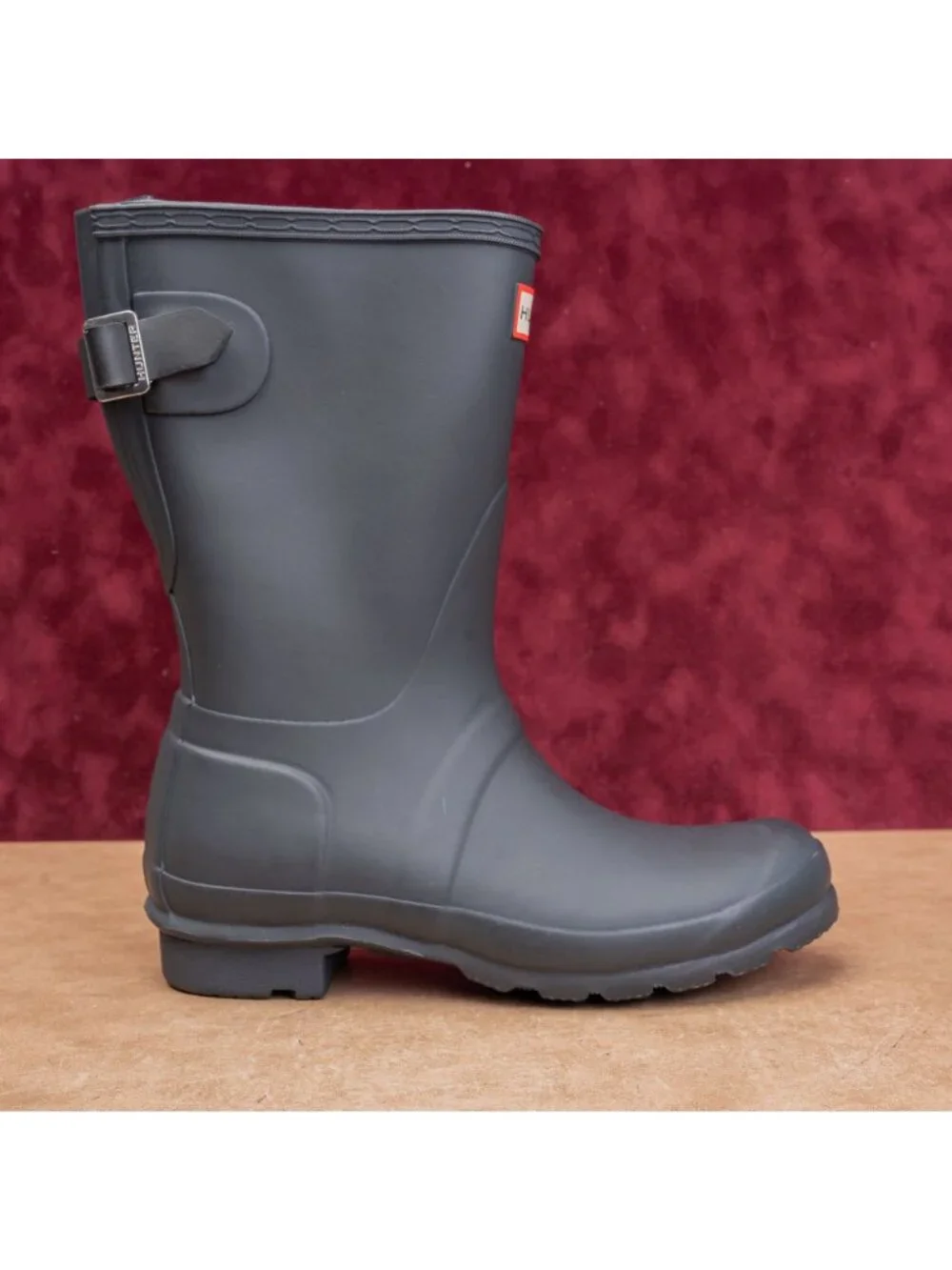 Hunter Wmn Original Back Adjustable Navy Festival Wellies Rubber Boots 6US EUR37
